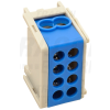 TRACON Főáramköri leágazó kapocs, sínre szerelhető, kék 1×35+1×25mm2
