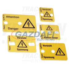 TRACON FT8-3 Figyelmeztető tábla sorozatkapocshoz, 8 raszteres, 3 modul 21x18mm villanyszerelés