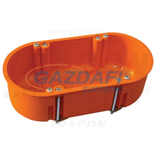 TRACON GD71D Gipszkarton doboz, dupla, fedél nélkül, narancssárga 140×65×45mm, IP44 villanyszerelés