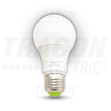 TRACON Gömb burájú LED fényforrás 230 V, 50 Hz, 7 W, 4000 K, E27, 500 lm, 250°, A60, EEI=A+ izzó