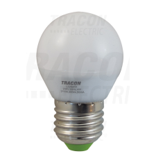 TRACON Gömb búrájú LED fényforrás 230 VAC, 4 W, 2700 K, E27, 250 lm, 250°, G45, EEI=A+ izzó