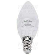 TRACON Gömb burájú LED fényforrás SAMSUNG chippel E14, 7W, 3000K izzó