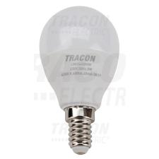 TRACON Gömb burájú LED fényforrás SAMSUNG chippel E14, 8W, 4000K izzó