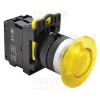 TRACON Gombafejű világító nyomógomb,sárga1×NO, 5A/230V AC-15, 40mm, IP65, LED 230V AC/DC