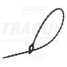 TRACON Gyöngyös nyitható kábelkötegelő 100×1,2mm, fekete villanyszerelés