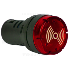 TRACON Hang- és fényjelző, pirosAC230V villanyszerelés