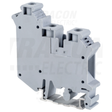 TRACON Háromkapcsos ipari sorozatkapocs, csavaros, sínre, szürke800V 76A 0.5-16 mm2 villanyszerelés