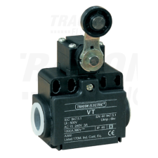 TRACON Helyzetkapcsoló, lengőkar-görgö1×NO+1×NC, 6A/230V AC, 28mm, IP65 villanyszerelés