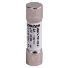 TRACON Hengeres biztosító PV  gPV, 2A,1000VDC,10kA,10x38 villanyszerelés
