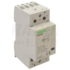 TRACON Installációs kontaktor 230V, 50Hz, 2 Mod, 2×NO, AC1/AC7a, 63A, villanyszerelés