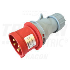 TRACON Ipari csatlakozó dugó, külső tömítőszelencével32A, 400V, 3P+E, 6h, IP44 villanyszerelés