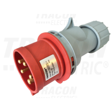 TRACON Ipari csatlakozó dugó, külső tömítőszelencével 32A, 400V, 3P+N+E, 6h, IP44 villanyszerelés