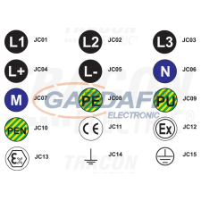TRACON JC11 Jelölőcimke (öntapadós, CE)30 db/A5 d=20 mm villanyszerelés