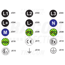 TRACON Jelölőcimke (öntapadós, M)30 db/A5d=20 mm villanyszerelés