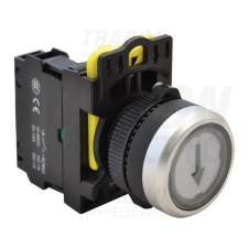 TRACON Jelölt nyomógomb, fehér IP65 (fekete nyíl) villanyszerelés