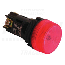 TRACON Jelzőlámpa, műanyag testű, kék, izzó nélkül0,4A/250V AC, d=22mm, IP42 villanyszerelés