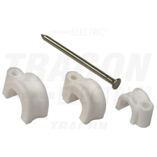 TRACON Kábelszorító bilincs, szeggel (20db)d=6mm, PE villanyszerelés