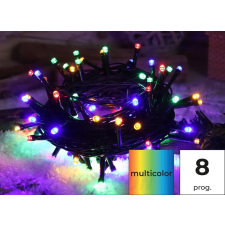 TRACON Karácsonyi LED programozható fényfüzér 12m IP44 színes adapterrel karácsonyfa izzósor