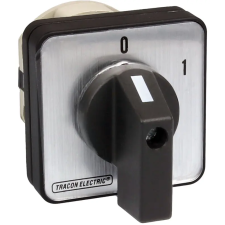 TRACON Kézikapcsoló, BE-KI 400V, 50Hz, 25A, 2P, 7,5kW, 48×48mm, 60° villanyszerelés