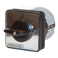 TRACON Kézikapcsoló, BE-KI 400V, 50Hz, 63A, 4P, 18,5kW, 64×64mm, 90° villanyszerelés