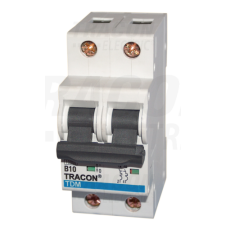 TRACON Kismegszakító, 2 pólus, C karakterisztika10A, 10kA villanyszerelés