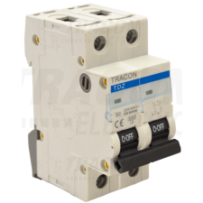 TRACON Kismegszakító, 2 pólus, C karakterisztika32A, 6kA villanyszerelés