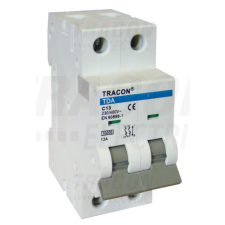 TRACON Kismegszakító, 2 pólus, C karakterisztika32A, C, 2P, 10kA villanyszerelés