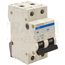 TRACON Kismegszakító, 2 pólus, C karakterisztika 1A, 6kA villanyszerelés