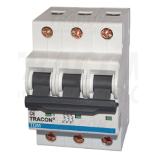 TRACON Kismegszakító, 3 pólus, C karakterisztika10A, 10kA villanyszerelés