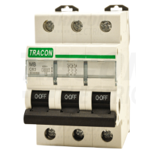 TRACON Kismegszakító, 3 pólus, C karakterisztika16A, 4,5 kA villanyszerelés