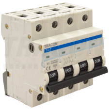 TRACON Kismegszakító, 4 pólus, B karakterisztika10A, 6kA villanyszerelés