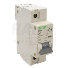 TRACON Kismegszakító, nagyáramú, 1 pólus, C karakterisztika100A, 1P,10kA villanyszerelés