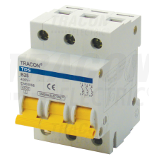 TRACON Kismegszakító, színes karral, 3 pólus, B karakterisztika 1A, 6kA villanyszerelés