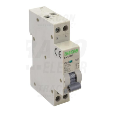 TRACON Kombinált védőkapcsoló, elektronikus, 2P, 1 modul, C20 villanyszerelés