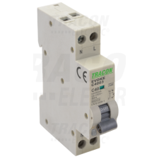 TRACON Kombinált védőkapcsoló, elektronikus, 2P, 1 modul, C kar.C40, 30mA, 6kA, AC, villanyszerelés