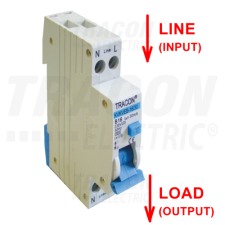 TRACON Kombinált védőkapcsoló, elektronikus, 2P, B karakterisztikaB13, 30mA, 6kA, AC, E3 villanyszerelés