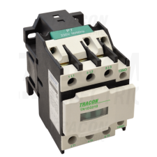 TRACON Kontaktor660V, 50Hz, 18A, 7,5kW, 110V AC, 3×NO+1×NC villanyszerelés