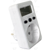 TRACON LCD kijelzőjű dugaszolható fogyasztásmérő  230 V, 50 Hz, 16 A, 3680 W, V, kWh, cost