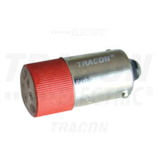 TRACON LED-es jelzőizzó, piros24V AC/DC, Ba9s villanyszerelés