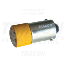 TRACON LED-es jelzőizzó, sárga24V AC/DC, Ba9s villanyszerelés