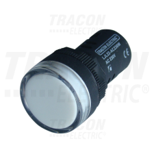 TRACON LED-es jelzőlámpa, fehér 24V AC/DC, d=16mm villanyszerelés