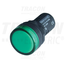 TRACON LED-es jelzőlámpa, zöld 230V AC/DC, d=22mm villanyszerelés