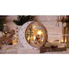 TRACON LED karácsonyi hold,hóember,fa,elemes  Timer 6+18h,6LED, 3000K, 2xAAA karácsonyi dekoráció