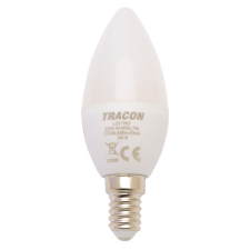 TRACON LED lámpa E14 (7W/250°) Gyertya meleg fehér izzó