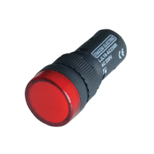 TRACON LJL16-RC LED-es jelzőlámpa, piros 24V AC/DC, d=16mm világítás