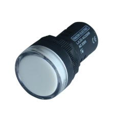 TRACON LJL16-WC LED-es jelzőlámpa, fehér 24V AC/DC, d=16mm villanyszerelés