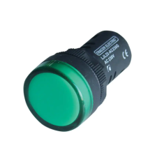 TRACON LJL22-GE LED-es jelzőlámpa, zöld 230V AC/DC, d=22mm világítás