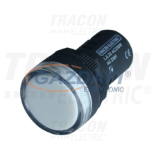 TRACON LJL22-WA LED-es jelzőlámpa, fehér 12V AC/DC, d=22mm világítás