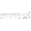 TRACON LV0612 Védett LED ipari lámpatest 230VAC, 12W, 4000 K, 1000 lm, IP65, EEI=A