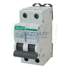 TRACON MB-2B-13 Kismegszakító, 2 pólus, B karakterisztika 13A, 4,5 kA villanyszerelés